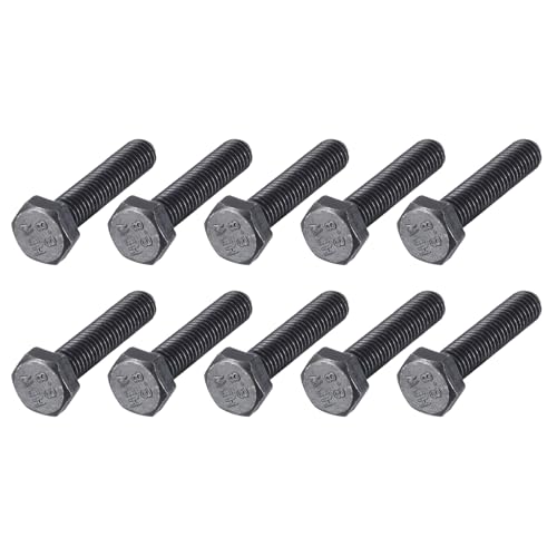 Image of METALLIXITY Hex Bolts (M6-1x30mm) 25Pcs, 8.8 Grade Carbon Steel Fully Threaded Black Oxide, Coarse Thread UNC Hex Head Screw Bolt - for Furniture Repair