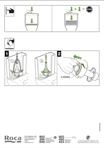 Roca MEC UNIVERSAL DESCARGA SIMPLE mécanisme toilette universel