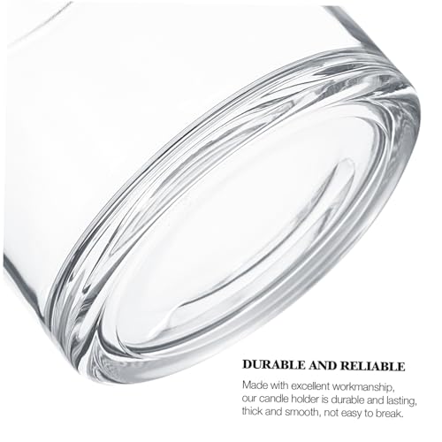 HOODANCOS 6pcs DIY Homemade Candle Aromatherapy Glass Desktop Candle Holder Vases for Centerpieces Votive Holder Cylinder Vases Glass Candle Jar Container Glass Candle Container Glass Vase