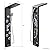 MENATT LED Shower Panels Tower System, SUS304 Stainless Steel Bathroom Shower Panel System with 4 Body Jets, Rainfall, Waterfall, Handheld Shower, Tub Faucet (Black)