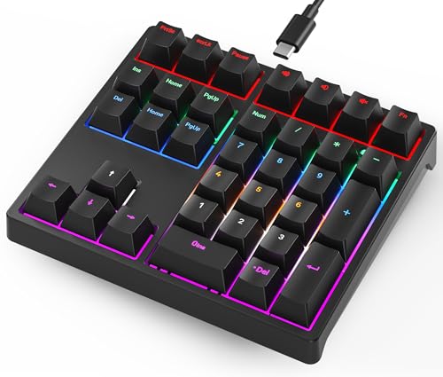 Gurjot Number Pad, Mechanical USB Wired Numeric Keypad with...
