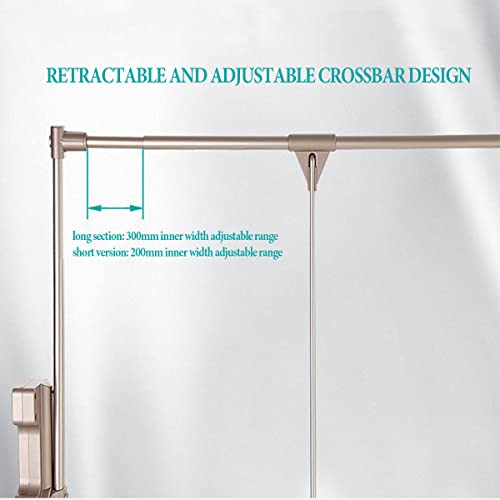 33 Lbs Load Capacity Pull Down Closet Rod Hanger,Adjustable Width For Hanging Clothes Wardrobe Lift Rail Organizer Storage System,Black-M #TOP3