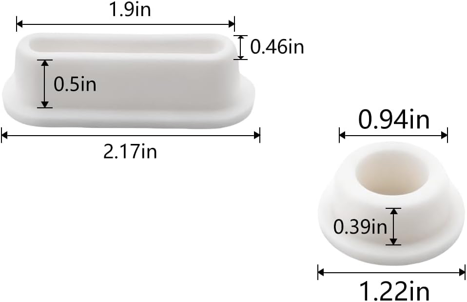 10 Pcs Rubber Sink Overflow Cap, Kitchen Bathroom Sink Overflow Hole Cover Round Basin Trim Ring Insert Plug, for Hole Cover Kitchen Bathroom Basin, White Rubber Stopper