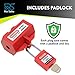 Rio Salto Plug Lock for Lockout Tagout Kit 16-Piece, For 220 Volt & 500 Volt Power Cord Plugs, OSHA Compliant Red Electrical Plug Lock Cover Loto - (Plug Locks - 4 Medium, 4 Large)