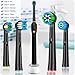 Qitizu Aufsteckbürsten Kompatibel mit Braun Oral b Elektrische Zahnbürste, 4 Floss, 4 Precision, 4 Sensitive, 4 EfficientClean Zahnbürstenaufsatz Aufsätze (16 Schwarz)