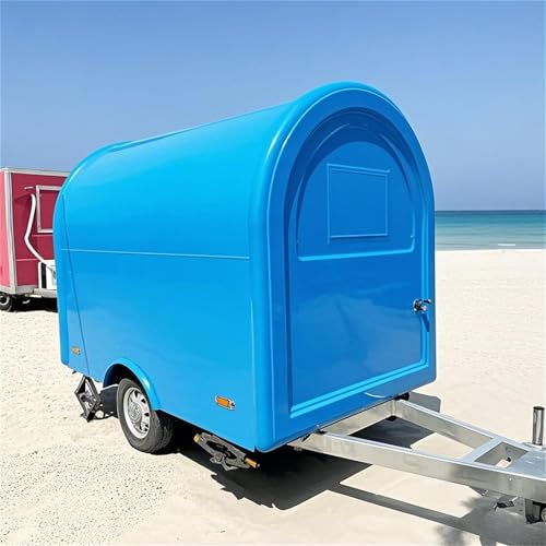 Eficiente remolque de comida rápida – Carrito de venta móvil para eventos, helados, perritos calientes y hamburguesas | Camión de comida personalizado con configuración de utilidad completa