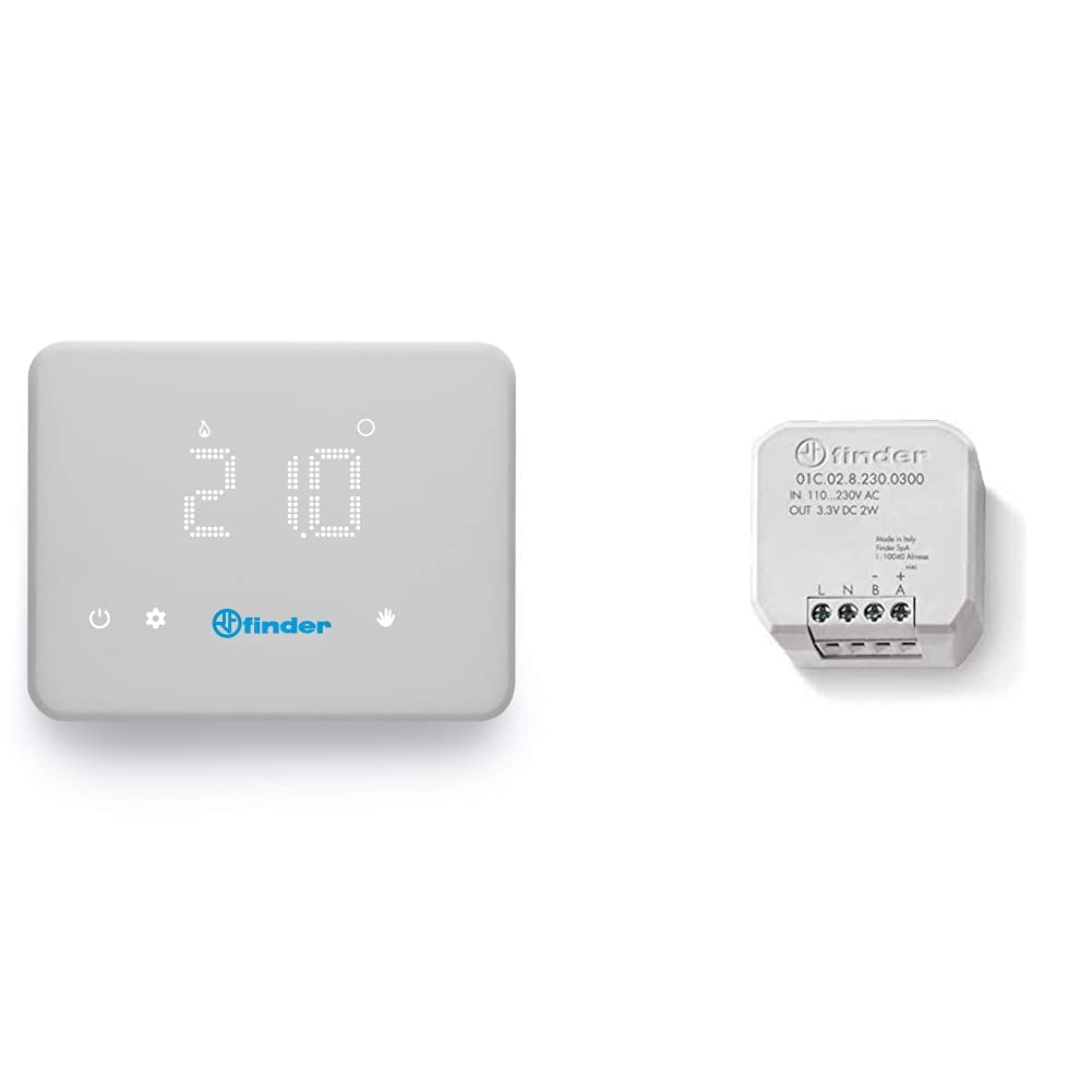 Cronotermostato WiFi Finder BLISS - Programmabile Da App, Controllo Vocale, Geofencing, Bianco - Foto 3