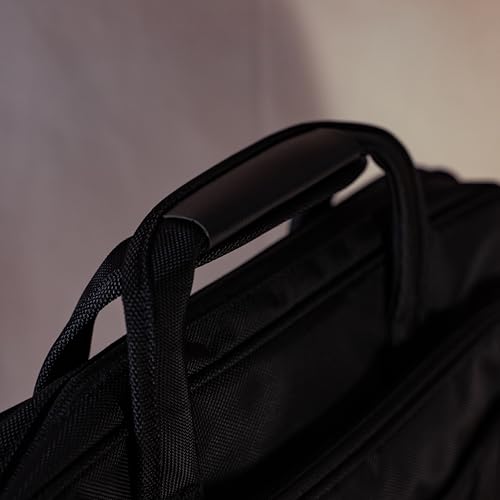 Bolsa portátil 15 pulgadas compartimentos negros huella digital L 4