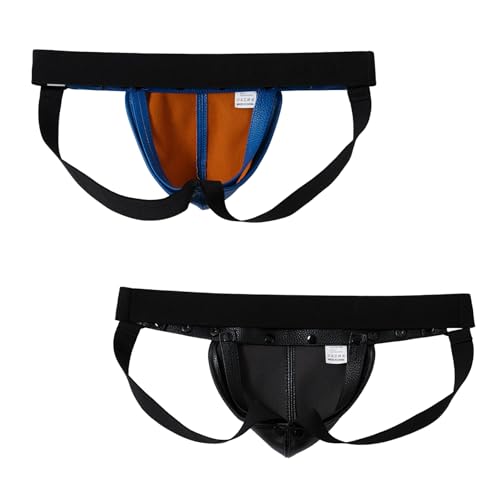 JOCKMAIL Jock straps for Men Sexy Jock strap with Removable Pouch Mens Jock strap Underwear Briefs 2 Pack