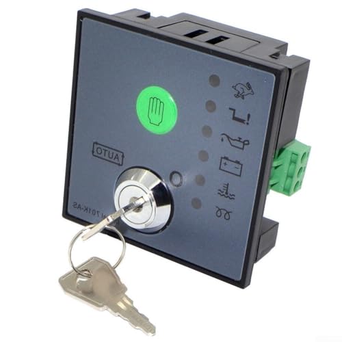Desiumite Panel de control del generador 701K-AS con arranque automático, protección del motor, contador de horas LCD, funciones de monitoreo de baja presión de aceite y exceso de velocidad para
