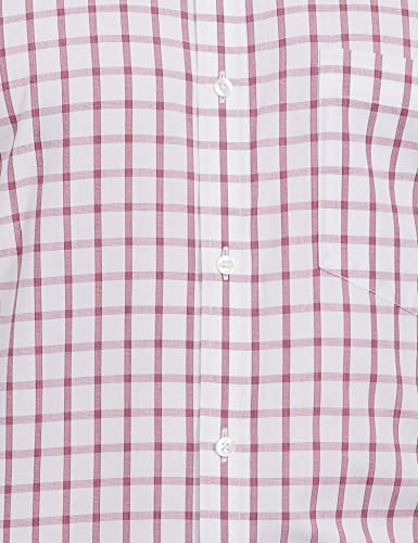 Image of Park Avenue Men's Pure Cotton Checks Pattern Slim Fit Semi Cutaway Collar Full Sleeve Formal Shirt