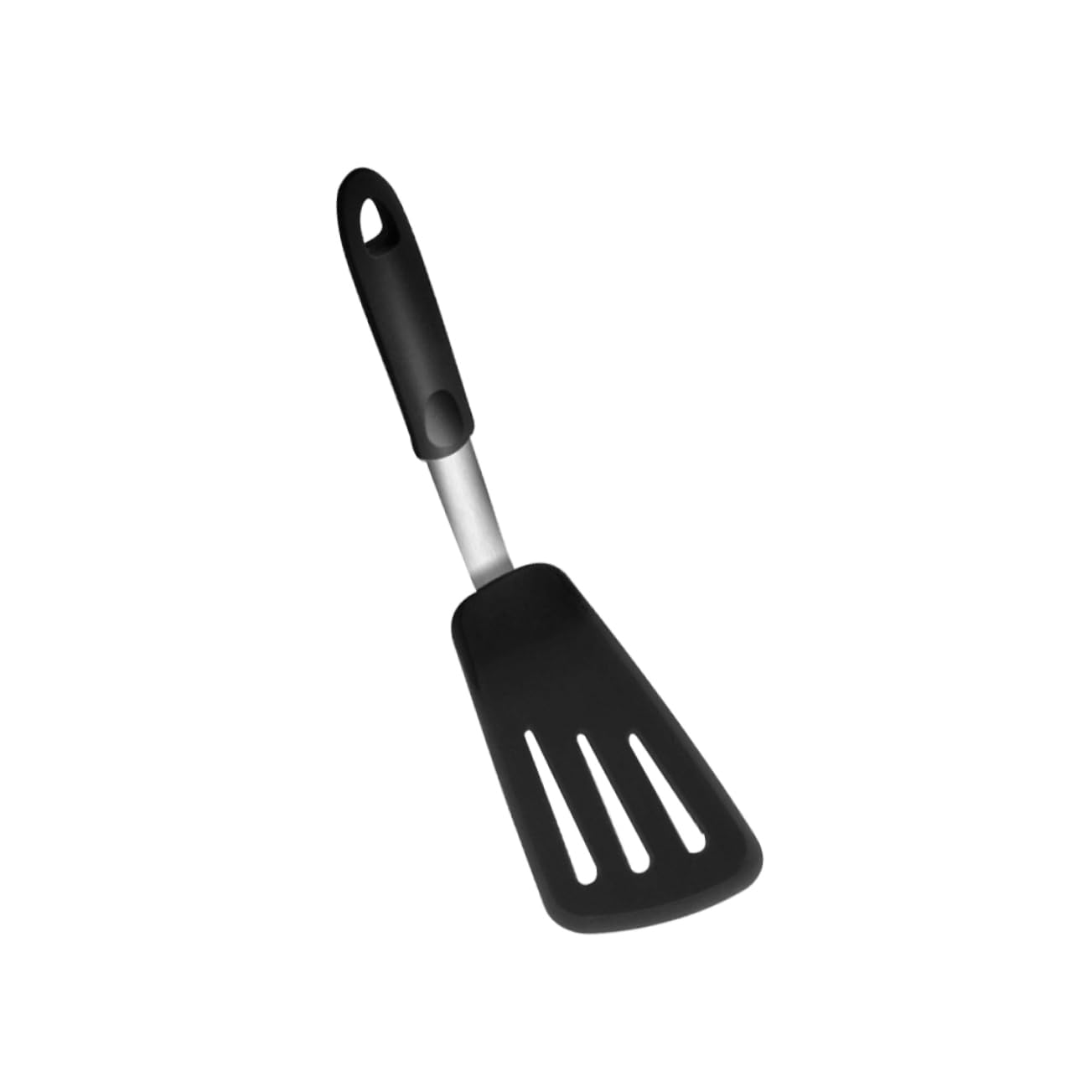 TOPBATHY 2piezas Espátula De Cocina De y Acero Inoxidable Utensilio De Cocina Antiadherente Para Sartenes y Ollas Diseño Para Colgar Color Negro