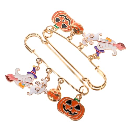 BESPORTBLE 2pezzi Spooky Ghost Brooch Spille Halloween Per Donne Accessorio Divertente e Adorabile Per Festività Design Unico e Resistente Per Ogni Occasione