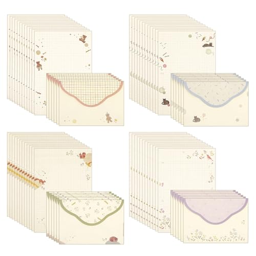 Candcamp Letter Writing Set with 48 Pcs Writing Paper and 24 Pcs Envelopes