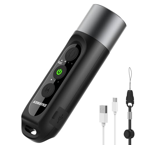 aswayke Electronic Whistle Highest IPX5 Maximum Sound 125db Battery 1000mAh Black for Coaches Teacher Sports Whistle