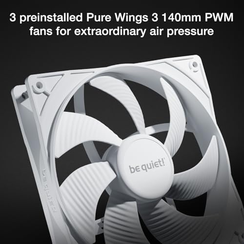 Image of be quiet! Pure Base 501 DX White PC case, high Airflow Intake Front Panel and top Cover, Maximum Performance, 3 preinstalled Pure Wings 3 140mm PWM Fans, Extraordinary air Pressure, Dynamic Design