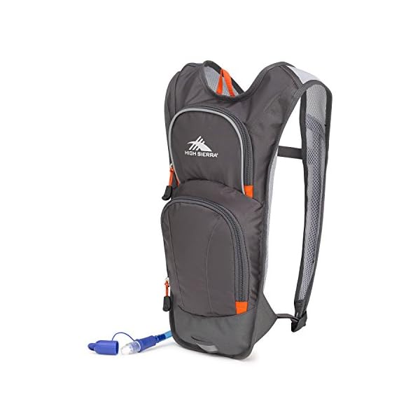 High-Sierra-HydraHike-Hydration-Backpack-Lightweight-Running-Backpack-Cycling-Hiking-for-Men-Women-Kids-MercuryRedline-4L High Sierra HydraHike Hydration Backpack, Lightweight Running Backpack, Cycling, Hiking, for Men, Women & Kids, Mercury/Redline, 4L