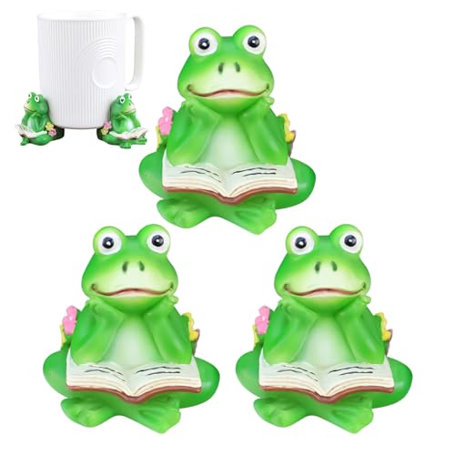 Lesung der -Pads – Fußpolster für Blumentöpfe zu Hause – dekorative Küchentassen für den Schreibtisch | Harz im Freien Tierdekorationen INT