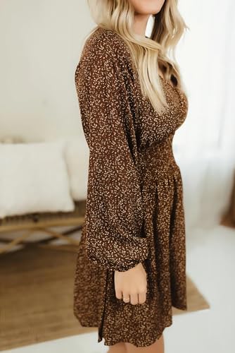 Elegant Dress Spring and Summer and Autumn Chiffon Gathered Waist Sexy high Waist Long Sleeve Floral Skirt Female4