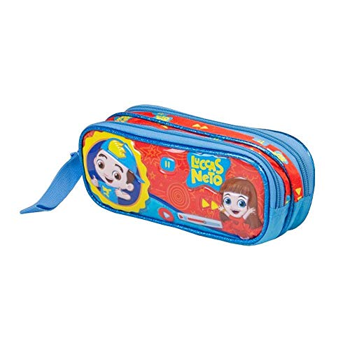 Clio Estojo Tecido Luccas Neto 2 ziperes, Multicores
