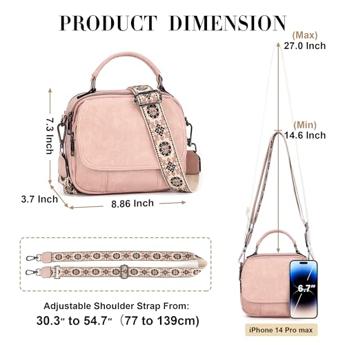 OPAGE Small Crossbody Bags for Women Trendy, Soft PU Leather Womens Crossbody Purse Shoulder Handbags4