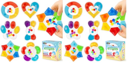 Image of LovesTown 6PCS Color Sorting Toys, Sensory Fidget Toys for Kids Color Matching Game Travel Essenstial Birthday Gifts Goodie Bags (Pack of 2)