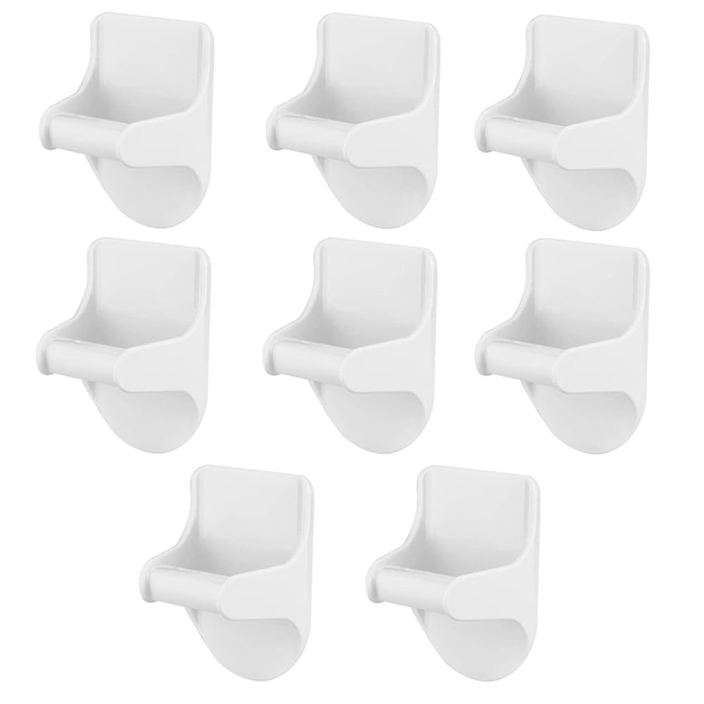 SagaSave Spray Bottle Hooks, 8 Pcs Self-Adhesive Spray Bottle Holder, Multipurpose Kitchen Bathroom Storage Hooks for Spatula, Sprayers, Umbrella