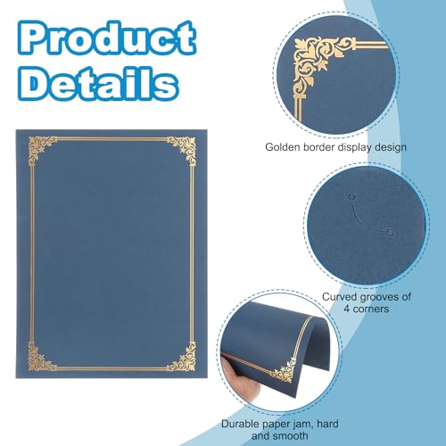 PATIKIL Certificate Cover Holders, 25Pcs Fits 8.5x11" Paper Graduation Diploma with Gold Foil Border Award Recognition Achievement for Graduations Business Competition Festival, Black - Image 3
