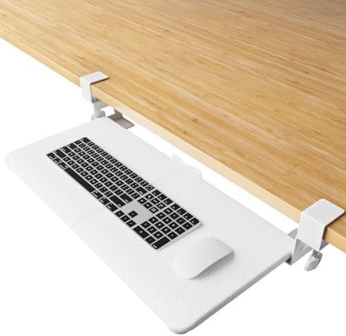 NearHub Large Keyboard Tray Under Desk Slide Out with Extra Sturd...