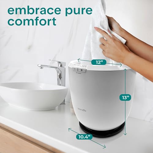SereneLife Counter Towel Warmer Bucket - with Customized Fragrance for Spa and Bathroom, Luxury Towel Heater, Auto Shut off, Fits 1 large Towel, Blanket, Bathrobe, PJs (Black) by SereneLife - Used condition - Image 7