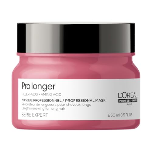 L'OREAL PROFESSIONNEL - Masque Rénovateur de Longueurs - Cheveux Longs & Cassants - Pointes Abîmées & Fourchues - Hydrate & Protège contre la Casse - Vitalité Naturelle - Pro Longer - 250ml