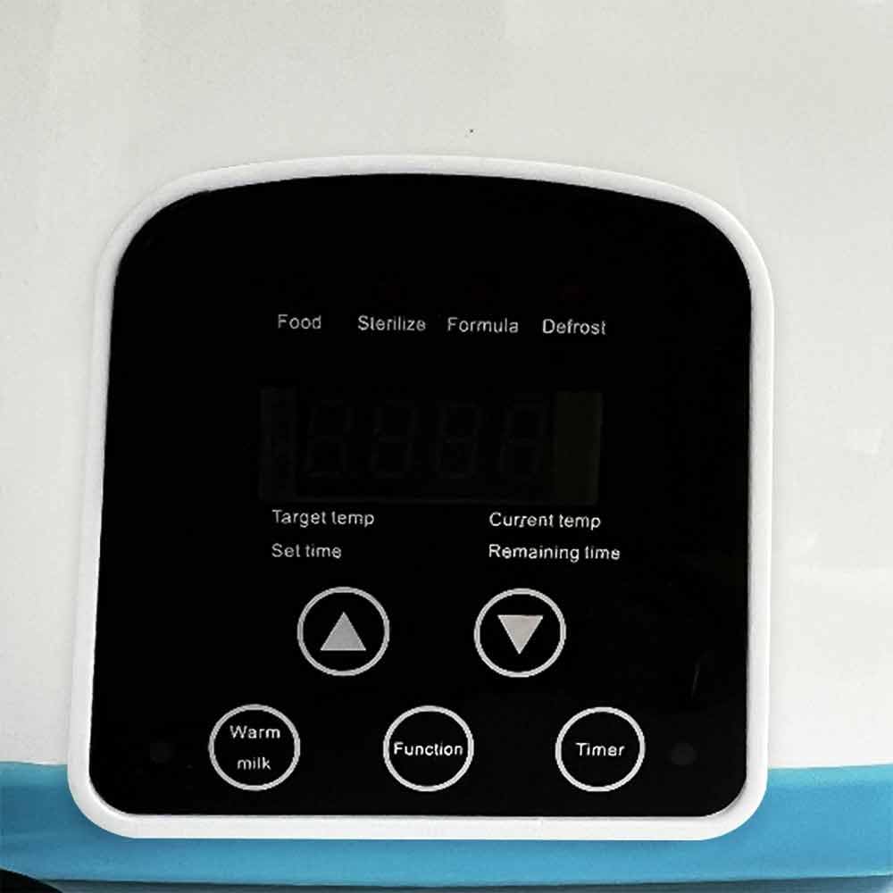 Esterilizador de biberones para niños con control inteligente de temperatura y pantalla LCD | Esterilizador doble portátil para botellas, leche materna, fórmula y chupetes | Esterilización rápida en
