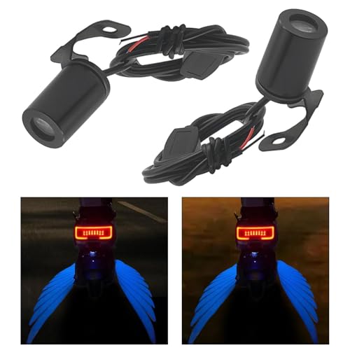 BaotyJie Kit Genérico de Luz de Projeção de Asa de Anjo para Motocicleta, Luzes de Projetor LED de S