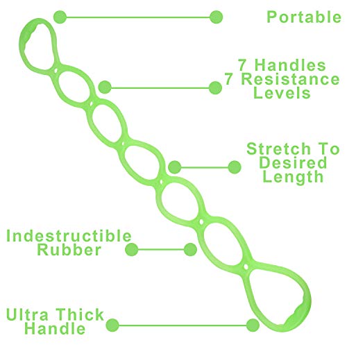 Unipack Tpr Multi Ring Resistance Bands For Yoga, Pilates, Stretching, Strength Training With Carrying Bag #TOP2