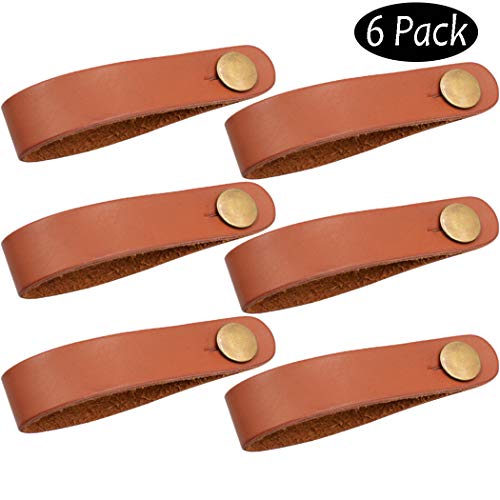 Guitar Headstock Adapter Straps Tie 6Pcs Brown Guitar Neck Strap Leather Headstock Strap Lock #TOP4