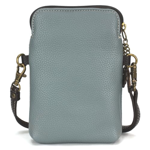Image of CHALA Dog Collection Cell Phone Crossbody Purse-Women PU Leather /Canvas Multicolor Handbag with Adjustable Strap
