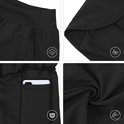 Century Star Athletic Shorts For Women, High Waisted Womens Shorts With Pockets Quick Dry Womens Running Shorts Gym Yoga Shorts For Women Black X-Large #TOP6