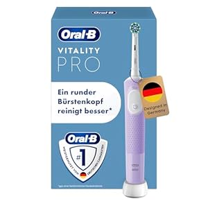 Oral-B Vitality Pro Elektrische Zahnbürste — Electric Toothbrush, Inkl. 1 Aufsteckbürste — 3 Putzmodi für Zahnpflege, Zahnbürste Elektrisch, Designed by Braun, Lila