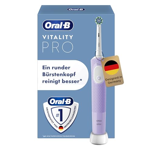 Oral-B Vitality Pro Elektrische Zahnbürste — Electric Toothbrush, Inkl. 1 Aufsteckbürste — 3 Putzmodi für Zahnpflege, Zahnbürste Elektrisch, Designed by Braun, Lila