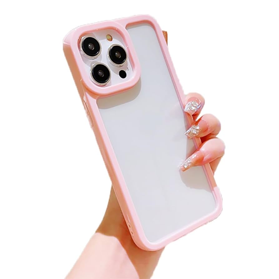Amazon.com: FLIRACON Candy Color Edge Clear PC Phone Case