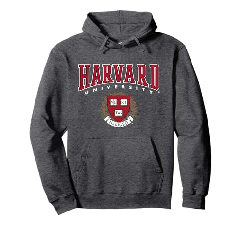 Harvard University Red Veritas Crest Pullover Hoodie