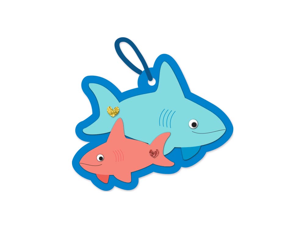 Krafty KidsFoam Fun Hanging Sharks Art Craft Kit - Makes 1