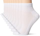 Fruit of the Loom Women's Everyday Soft Cushioned Socks-10 Pair Packs, White, Shoe Size: 8-12