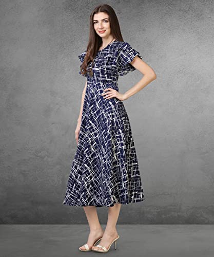 Image of QIQI Women's Crepe A-Line Maxi Casual Dress