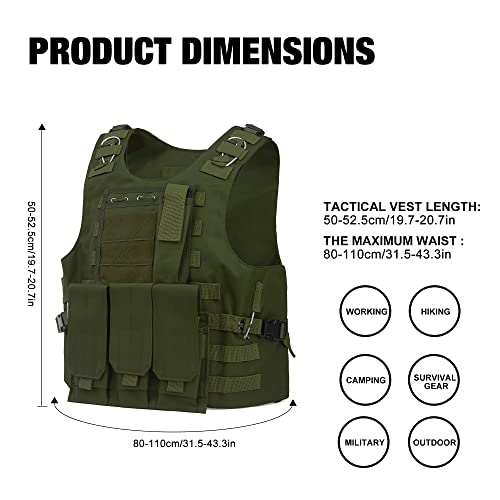 Mardingtop 65+10L Backpack+Army Tactical Vest #TOP7