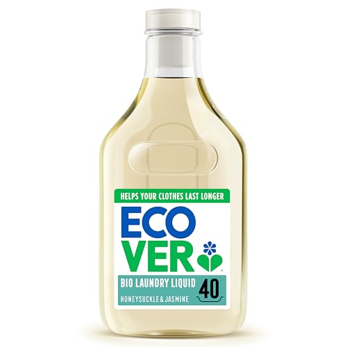 Ecover Concentrated Bio Laundry Detergent Laundry Washing Liquid Fresh Honeysuckle & Jasmine Scent 1x 40 Washes 1x 1.43L