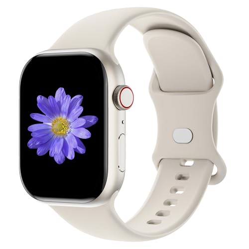 Cindgress Sport Band Compatible with Apple Watch 41mm 38mm 40mm 42mm for Women Men, Soft Silicone...