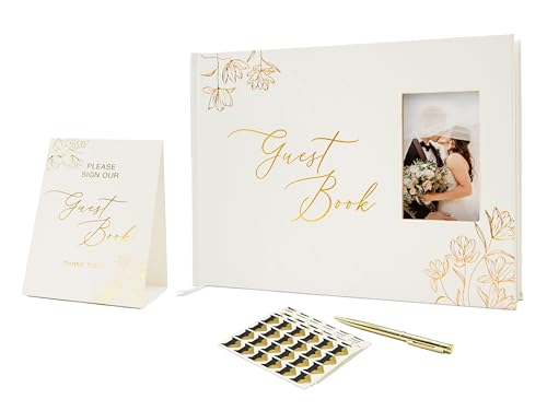 Guestbook Bundle Set (Guestbook, Sign, Photo Corners, Box & Pen I...