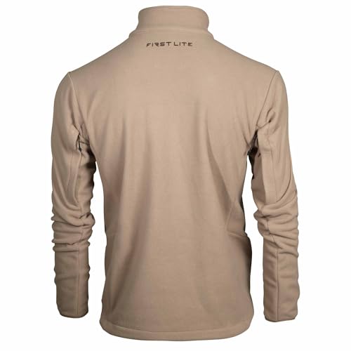Image of First Lite Men's Challis Fleece - Windproof Soft Shell Camo Hunting Jacket, Hoodless Thermal Layer Hunting Gear For Men