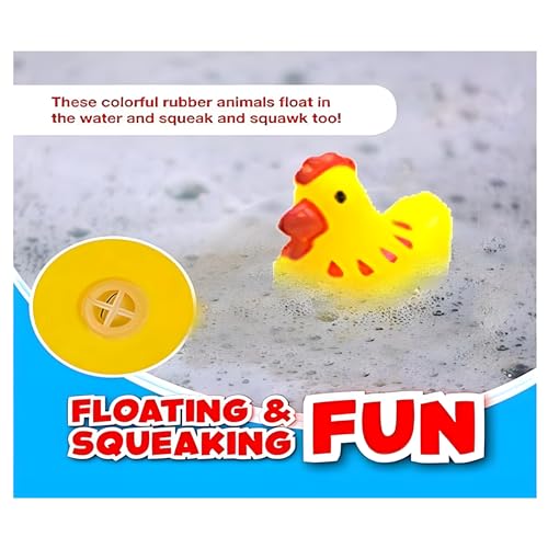Image of WISHKEY Plastic Bath Toy Set of 12 Pcs Chu Chu Colorful Animal Shape Toy for New Born Babies, Fun Bathtime Buddies for Toddlers (Pack of 12, Multicolor)